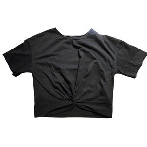 Zara Basics Black Knot Front Women's Top Size M